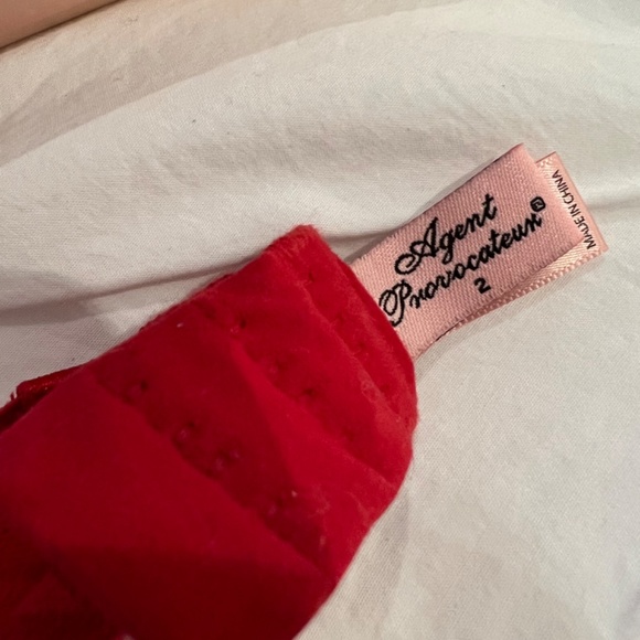 Agent Provacteur Red Lace High Neck Size 2 Bra - Picture 3 of 7